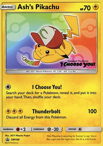 Ash's Pikachu (SM108) [Sun & Moon: Black Star Promos] - Waypoint Games CA