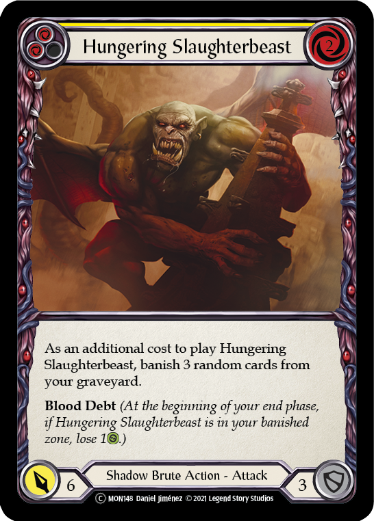 Hungering Slaughterbeast (Yellow) [U-MON148] (Monarch Unlimited)  Unlimited Normal - Waypoint Games CA