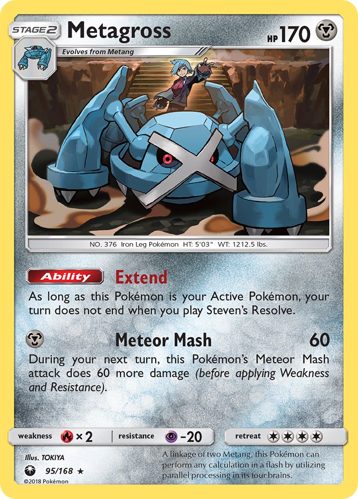 Metagross (95/168) (Prerelease Kit Exclusive) (Theme Deck Exclusive) [Sun & Moon: Celestial Storm] - Waypoint Games CA