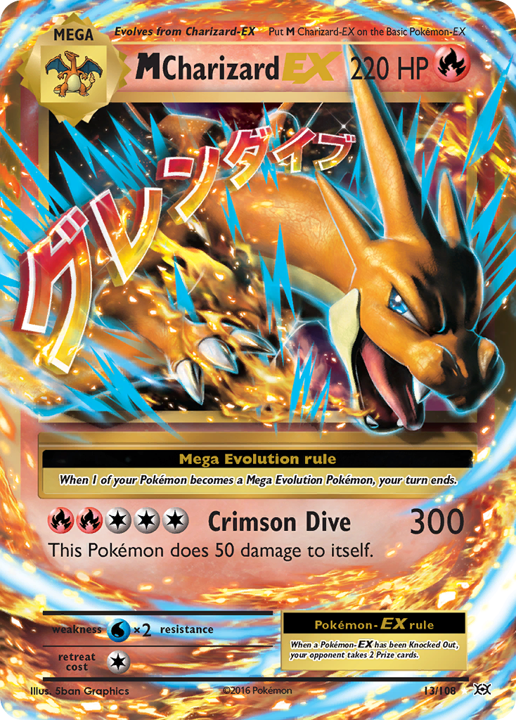 M Charizard EX (13/108) [XY: Evolutions] - Waypoint Games CA