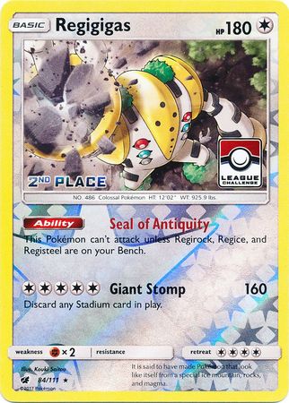Regigigas (84/111) (League Promo 2nd Place) [Sun & Moon: Crimson Invasion] - Waypoint Games CA