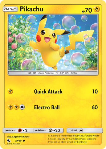 Pikachu (19/68) [Sun & Moon: Hidden Fates] - Waypoint Games CA