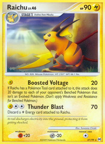 Raichu (27/99) [Platinum: Arceus] - Waypoint Games CA