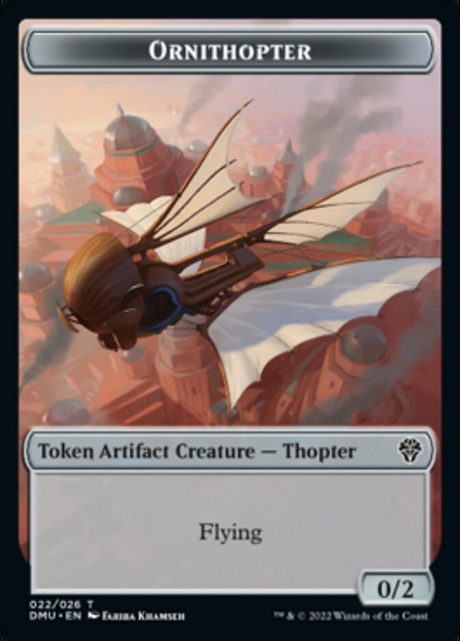 Bird (002) // Ornithopter Double-Sided Token [Dominaria United Tokens]