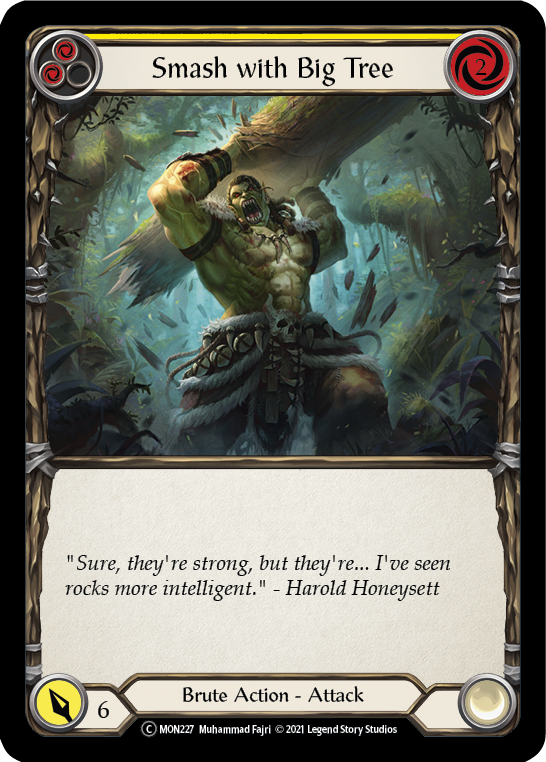 Smash with Big Tree (Yellow) [U-MON227-RF] (Monarch Unlimited)  Unlimited Rainbow Foil - Waypoint Games CA
