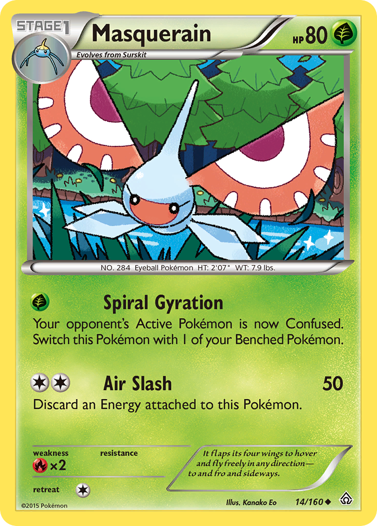 Masquerain (14/160) [XY: Primal Clash] - Waypoint Games CA