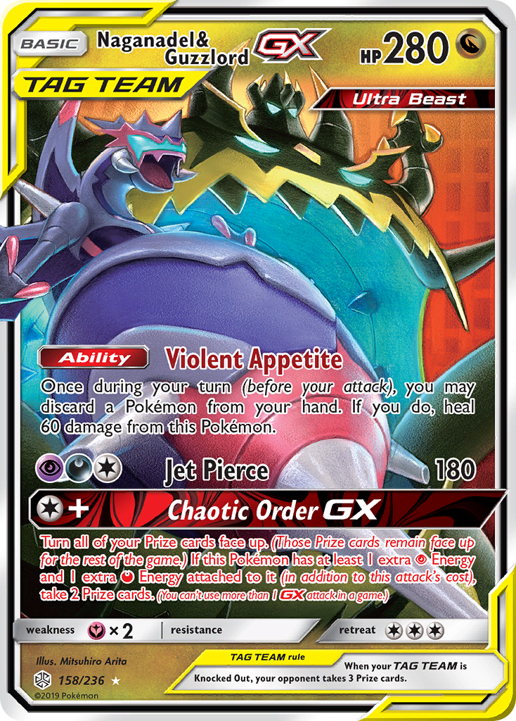 Naganadel & Guzzlord GX (158/236) [Sun & Moon: Cosmic Eclipse] - Waypoint Games CA