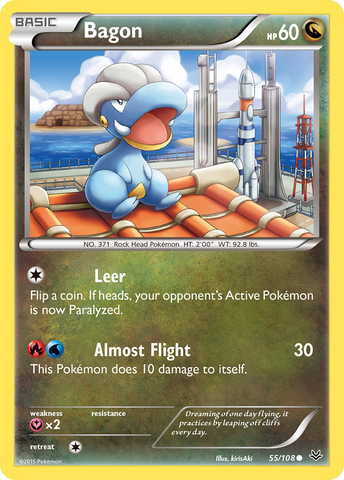 Bagon (55/108) [XY: Roaring Skies] - Waypoint Games CA
