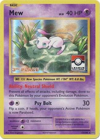 Mew (53/108) (League Promo 3rd Place) [XY: Evolutions] - Waypoint Games CA