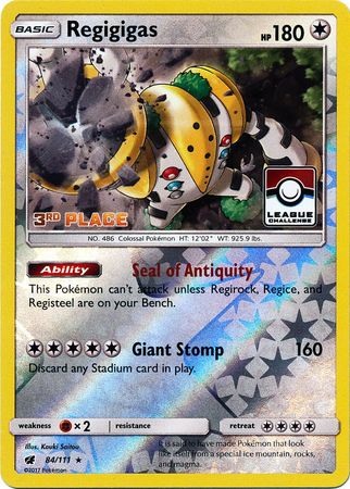 Regigigas (84/111) (League Promo 3rd Place) [Sun & Moon: Crimson Invasion] - Waypoint Games CA
