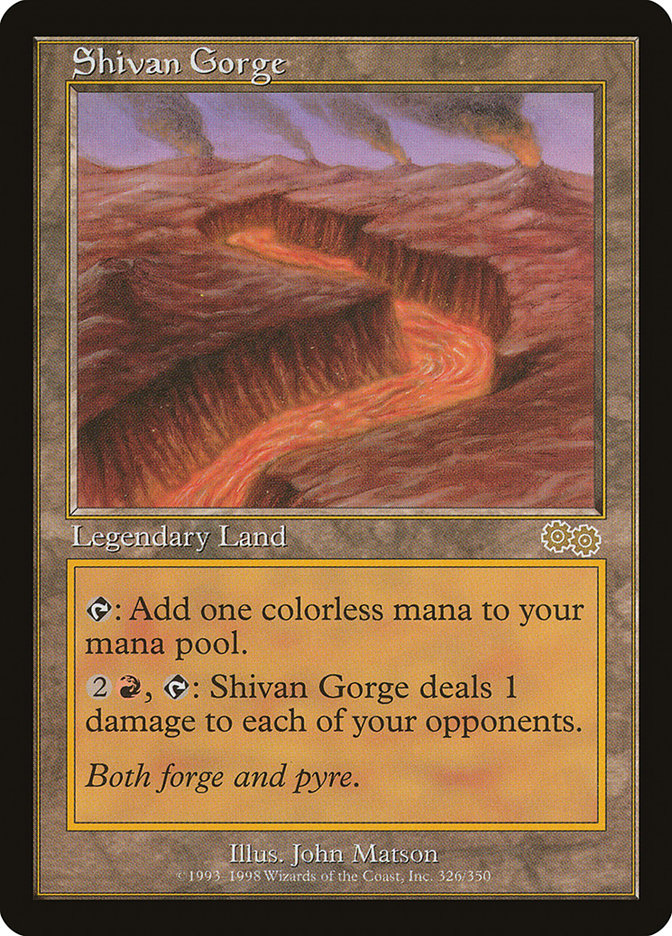 Shivan Gorge [Urza's Saga] - Waypoint Games CA