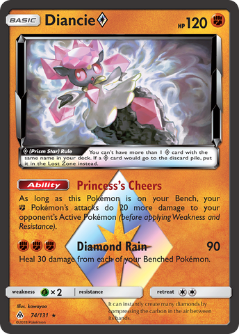 Diancie (74/131) (Prism Star) [Sun & Moon: Forbidden Light] - Waypoint Games CA