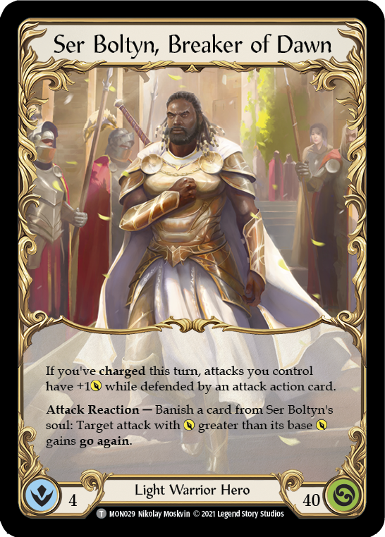 Ser Boltyn, Breaker of Dawn // Boltyn [MON029 // MON030] (Monarch)  1st Edition Normal - Waypoint Games CA