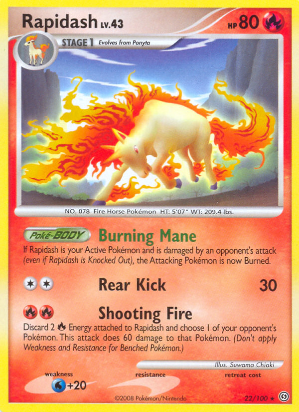 Rapidash (22/100) [Diamond & Pearl: Stormfront] - Waypoint Games CA