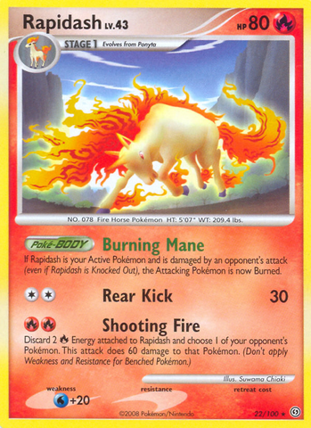 Rapidash (22/100) [Diamond & Pearl: Stormfront] - Waypoint Games CA