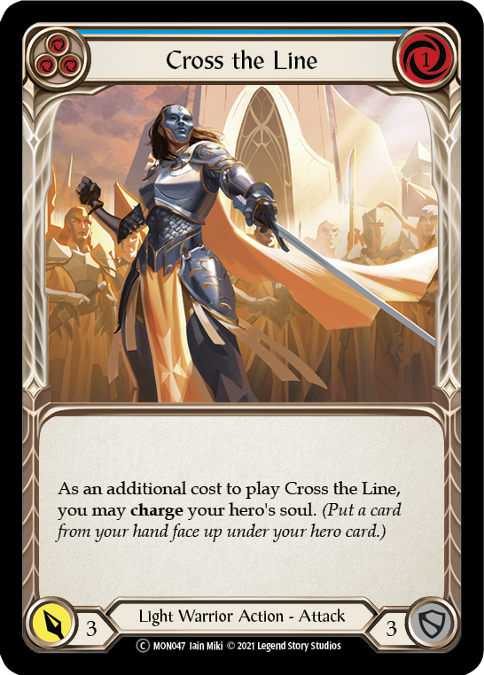 Cross the Line (Blue) [U-MON047] (Monarch Unlimited)  Unlimited Normal - Waypoint Games CA