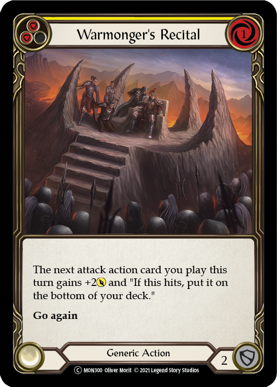 Warmonger's Recital (Yellow) [U-MON300] (Monarch Unlimited)  Unlimited Normal - Waypoint Games CA