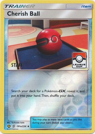 Cherish Ball (191a/236) (League Promo Staff) [Sun & Moon: Unified Minds] - Waypoint Games CA
