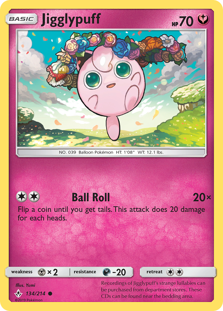 Jigglypuff (134/214) [Sun & Moon: Unbroken Bonds] - Waypoint Games CA