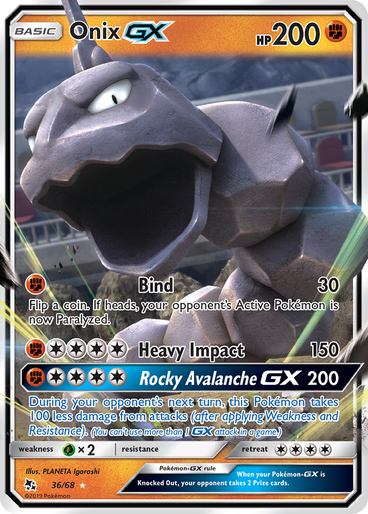 Onix GX (36/68) [Sun & Moon: Hidden Fates] - Waypoint Games CA