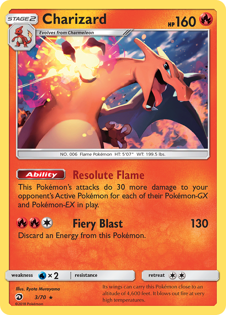 Charizard (3/70) [Sun & Moon: Dragon Majesty] - Waypoint Games CA