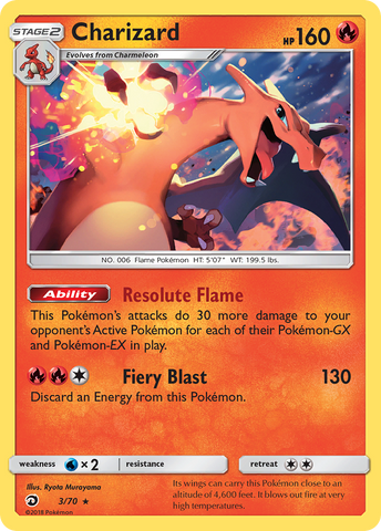 Charizard (3/70) [Sun & Moon: Dragon Majesty] - Waypoint Games CA