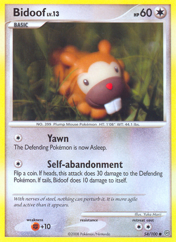 Bidoof (54/100) [Diamond & Pearl: Stormfront] - Waypoint Games CA
