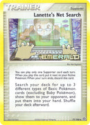 Lanette's Net Search (77/106) (Stamped) [EX: Emerald] - Waypoint Games CA