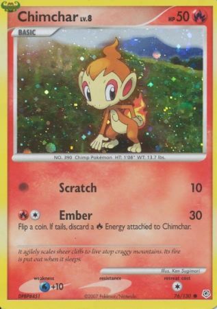 Chimchar (76/130) (Cosmos Holo) [Diamond & Pearl: Base Set] - Waypoint Games CA