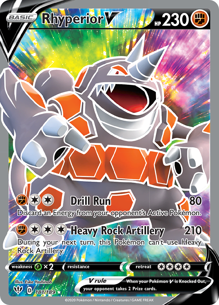 Rhyperior V (181/189) [Sword & Shield: Darkness Ablaze] - Waypoint Games CA