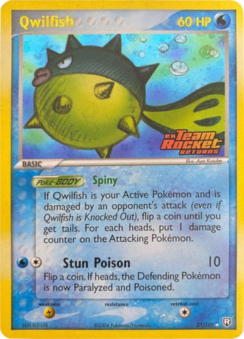 Qwilfish (27/109) (Stamped) [EX: Team Rocket Returns] - Waypoint Games CA