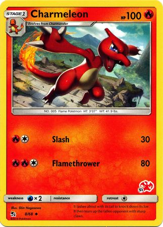 Charmeleon (8/68) (Charizard Stamp #51) [Battle Academy 2020] - Waypoint Games CA