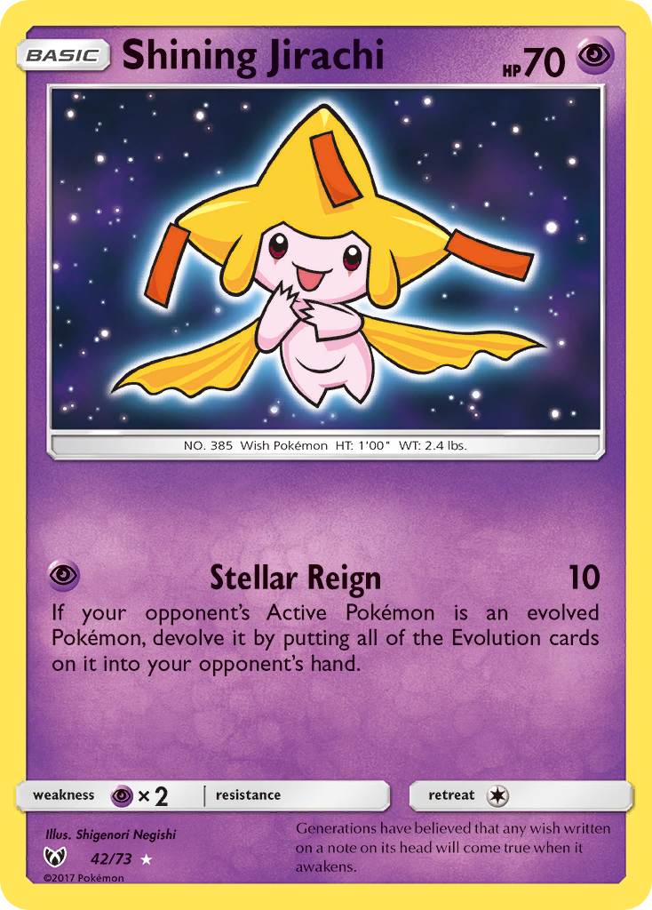 Shining Jirachi (42/73) [Sun & Moon: Shining Legends] - Waypoint Games CA