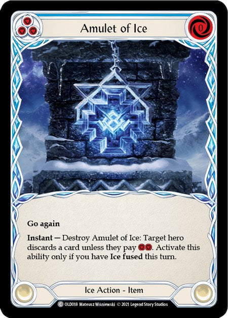 Amulet of Ice (Blue) [OLD018] (Tales of Aria Oldhim Blitz Deck)  1st Edition Normal