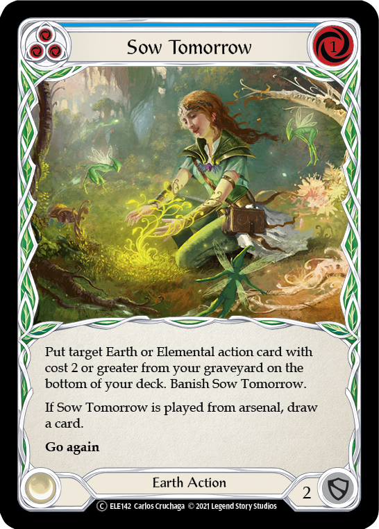 Sow Tomorrow (Blue) [U-ELE142] (Tales of Aria Unlimited)  Unlimited Rainbow Foil - Waypoint Games CA