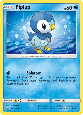 Piplup (31/156) [Sun & Moon: Ultra Prism] - Waypoint Games CA