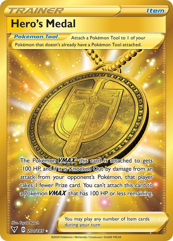 Hero's Medal (201/185) [Sword & Shield: Vivid Voltage] - Waypoint Games CA