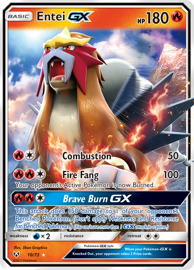 Entei GX (10/73) [Sun & Moon: Shining Legends] - Waypoint Games CA