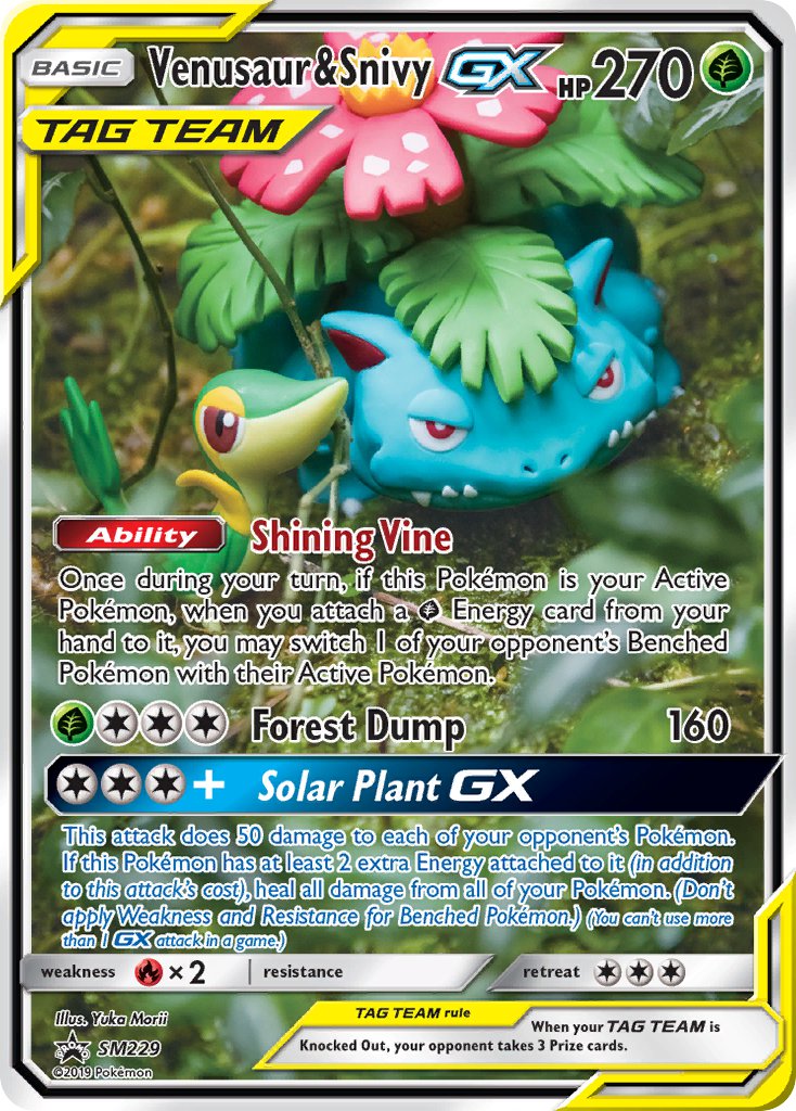 Venusaur & Snivy GX (SM229) [Sun & Moon: Black Star Promos] - Waypoint Games CA