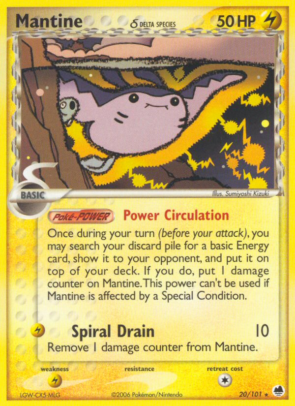 Mantine (20/101) (Delta Species) [EX: Dragon Frontiers] - Waypoint Games CA