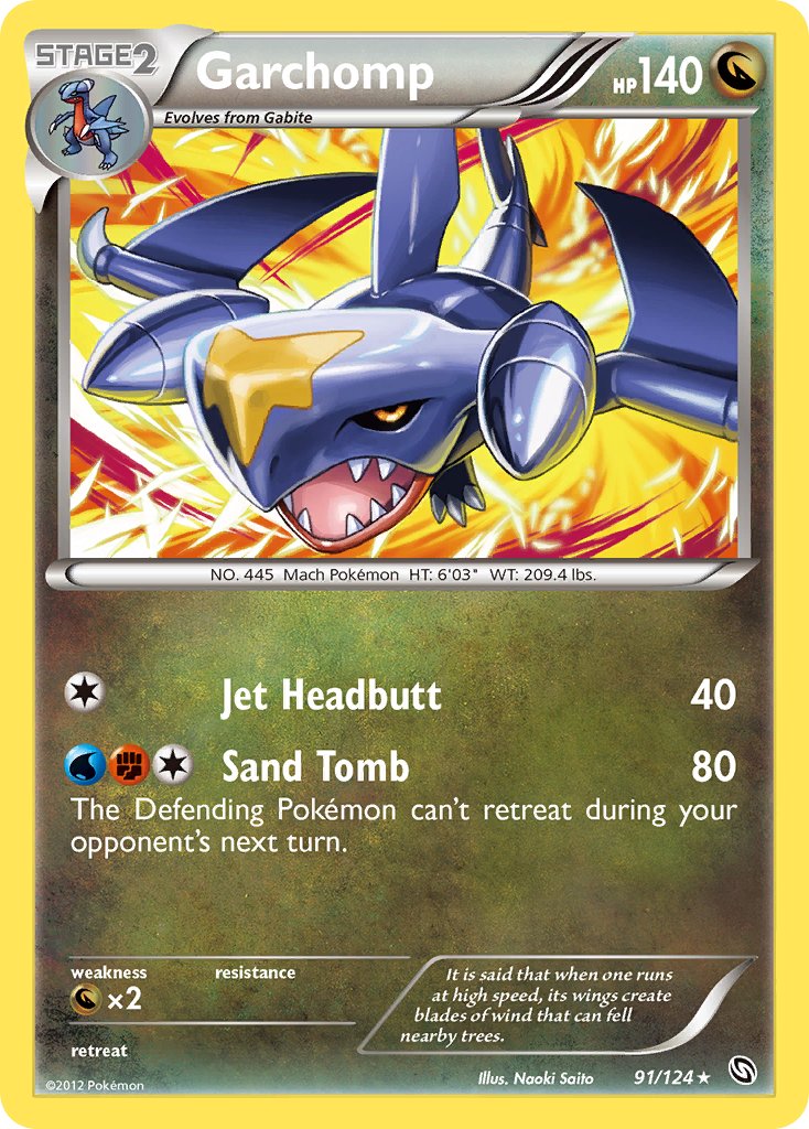 Garchomp (91/124) (Cracked Ice Holo) (Theme Deck Exclusive) [Black & White: Dragons Exalted] - Waypoint Games CA
