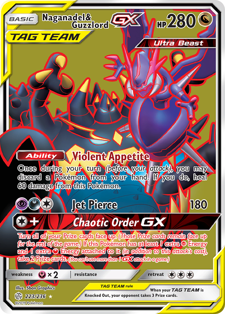 Naganadel & Guzzlord GX (223/236) [Sun & Moon: Cosmic Eclipse] - Waypoint Games CA