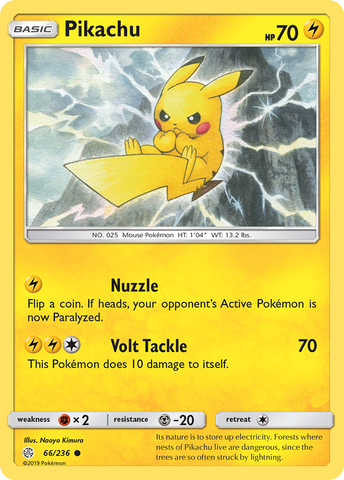 Pikachu (66/236) [Sun & Moon: Cosmic Eclipse] - Waypoint Games CA
