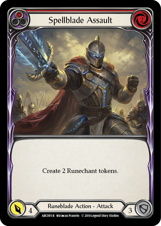Spellblade Assault (Red) [ARC085-R] (Arcane Rising)  1st Edition Rainbow Foil - Waypoint Games CA
