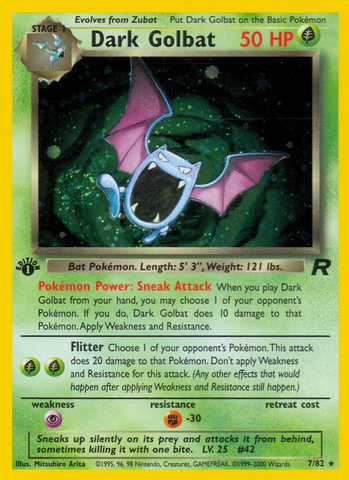 Dark Golbat (7/82) [Team Rocket 1st Edition] - Waypoint Games CA