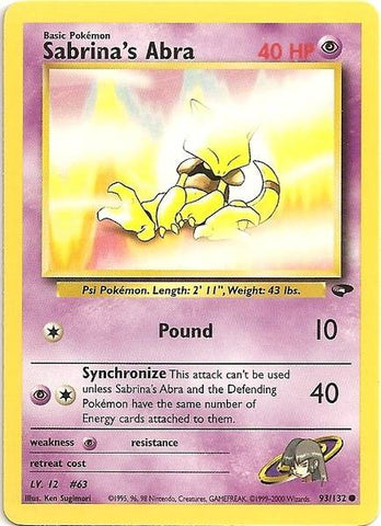 Sabrina's Abra (93/132) [Gym Challenge Unlimited] - Waypoint Games CA