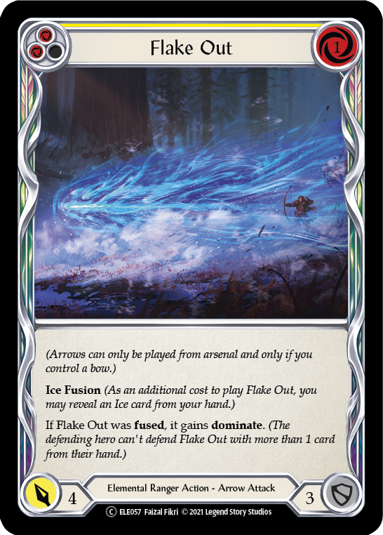 Flake Out (Yellow) [U-ELE057] (Tales of Aria Unlimited)  Unlimited Rainbow Foil - Waypoint Games CA