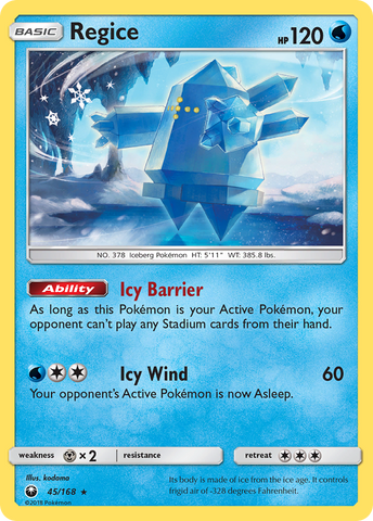 Regice (45/168) [Sun & Moon: Celestial Storm] - Waypoint Games CA