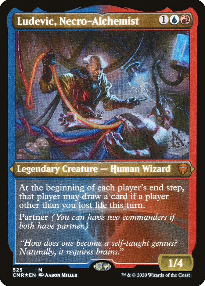 Ludevic, Necro-Alchemist (Etched) [Commander Legends] - Waypoint Games CA