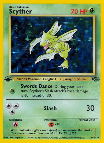 Scyther (10/64) [Jungle 1st Edition] - Waypoint Games CA